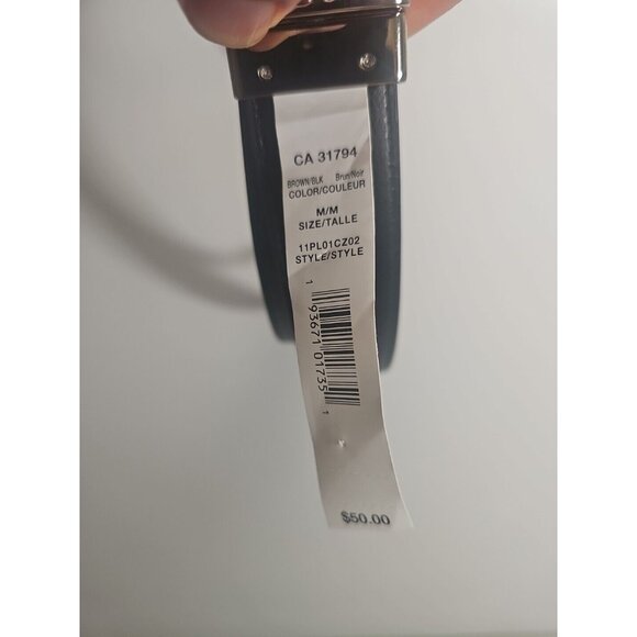 2PCS Ben Sherman Men's Reversible Belt Black And Btown SZ Medium - Picture 6 of 6